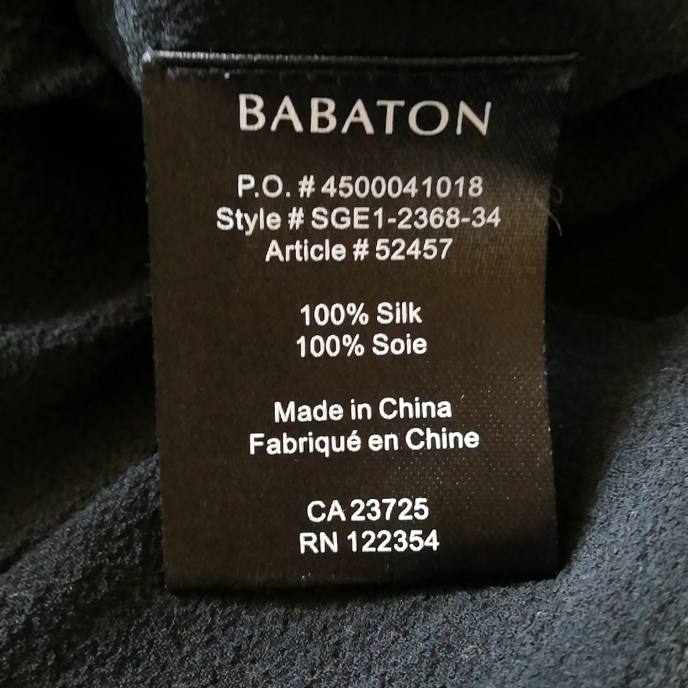 Aritzia BABATON 100% Silk Sheer Long Sleeves Blouse( Shirt), size xs~s - Picture 4 of 6